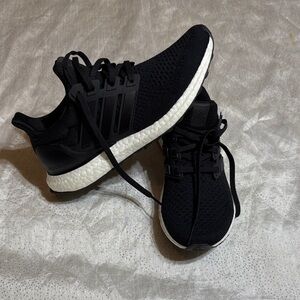 Adidas ultra boost Black Athletic Sneakers with White Sole size 8 for women